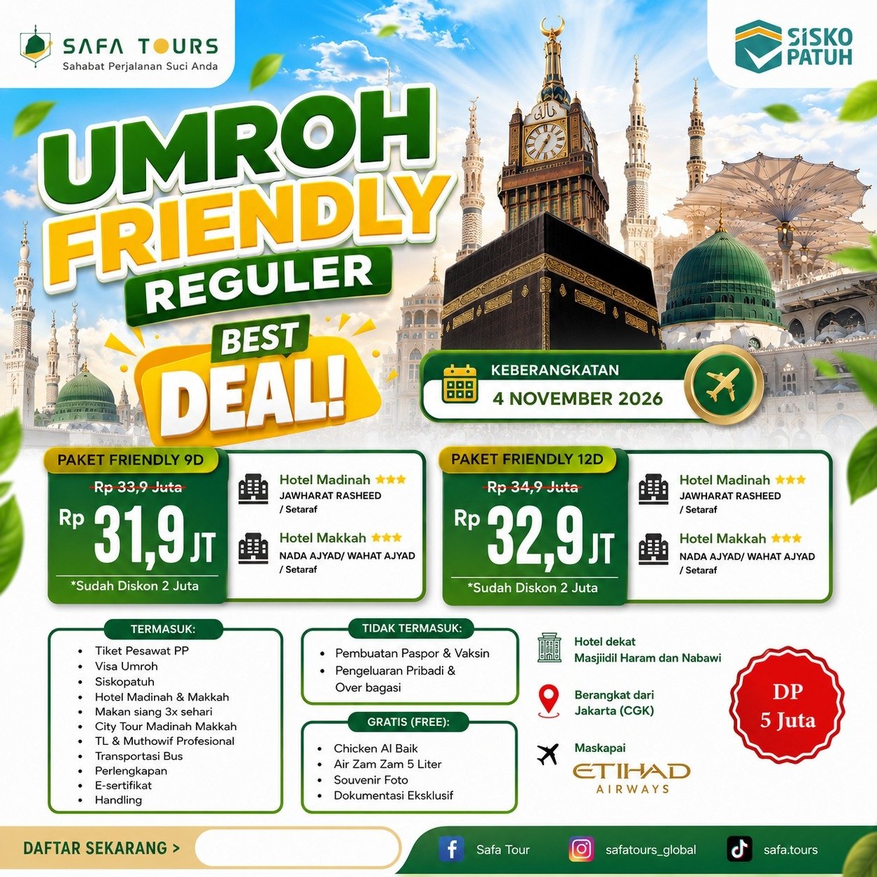 Paket Umrah Friendly Reguler November 2026