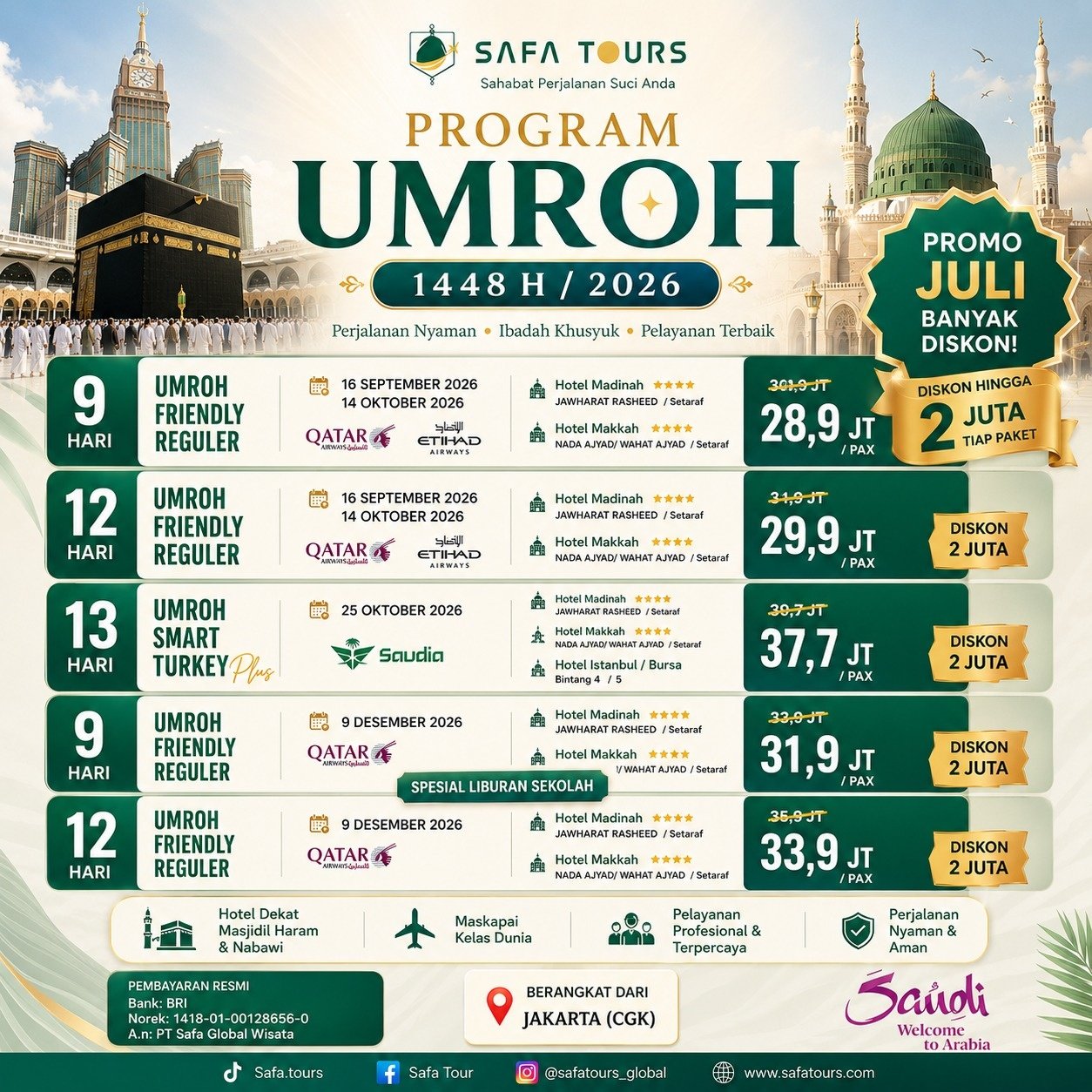 Program Umrah Safa Tours 2026